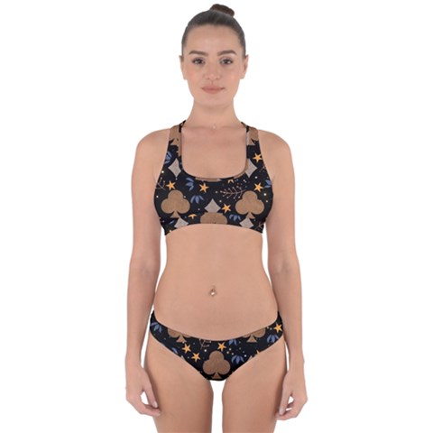 Seamless Pattern Repeat Repetition Cross Back Hipster Bikini Set from ArtsNow.com