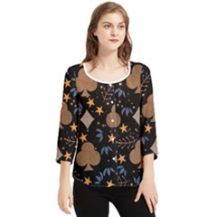 Chiffon Quarter Sleeve Blouse 
