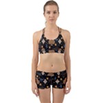 Seamless Pattern Repeat Repetition Back Web Gym Set