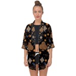 Seamless Pattern Repeat Repetition Open Front Chiffon Kimono