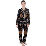 Seamless Pattern Repeat Repetition Women s Long Sleeve Satin Pajamas Set