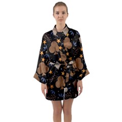Long Sleeve Satin Kimono 
