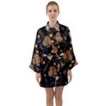 Seamless Pattern Repeat Repetition Long Sleeve Satin Kimono