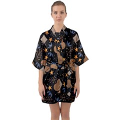 Half Sleeve Satin Kimono  