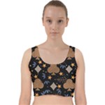 Seamless Pattern Repeat Repetition Velvet Racer Back Crop Top