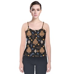 Velvet Spaghetti Strap Top 