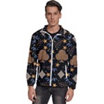 Seamless Pattern Repeat Repetition Men s High Neck Windbreaker