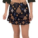 Seamless Pattern Repeat Repetition Fishtail Mini Chiffon Skirt
