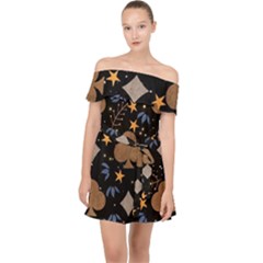 Off Shoulder Chiffon Dress 