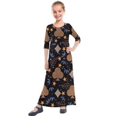 Kids  Quarter Sleeve Maxi Dress 