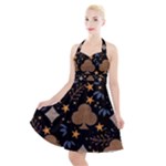 Seamless Pattern Repeat Repetition Halter Party Swing Dress 