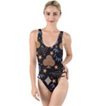 Seamless Pattern Repeat Repetition High Leg Strappy Swimsuit