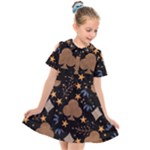 Seamless Pattern Repeat Repetition Kids  Short Sleeve Shirt Dress