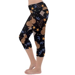 Lightweight Velour Capri Yoga Leggings 