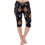 Seamless Pattern Repeat Repetition Lightweight Velour Cropped Yoga Leggings