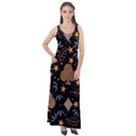 Seamless Pattern Repeat Repetition Sleeveless Velour Maxi Dress