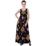 Seamless Pattern Repeat Repetition Empire Waist Velour Maxi Dress