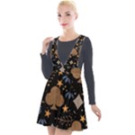 Seamless Pattern Repeat Repetition Plunge Pinafore Velour Dress