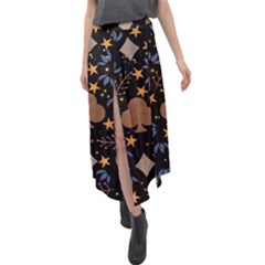 Velour Split Maxi Skirt 
