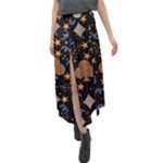 Seamless Pattern Repeat Repetition Velour Split Maxi Skirt