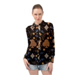 Seamless Pattern Repeat Repetition Long Sleeve Chiffon Shirt
