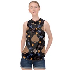 High Neck Satin Top 