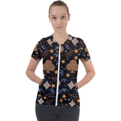 Short Sleeve Zip Up Jacket 