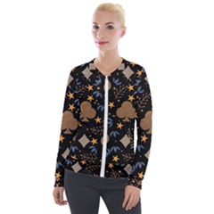 Velvet Zip Up Jacket 