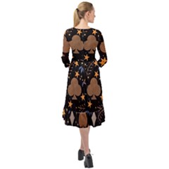 Ruffle End Midi Chiffon Dress 