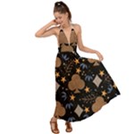 Seamless Pattern Repeat Repetition Backless Maxi Beach Dress