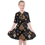 Seamless Pattern Repeat Repetition Kids  All Frills Chiffon Dress