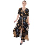 Seamless Pattern Repeat Repetition Waist Tie Boho Maxi Dress