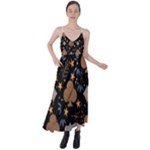 Seamless Pattern Repeat Repetition Tie Back Maxi Dress