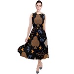 Seamless Pattern Repeat Repetition Round Neck Boho Dress