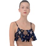 Seamless Pattern Repeat Repetition Frill Bikini Top