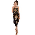 Seamless Pattern Repeat Repetition Waist Tie Cover Up Chiffon Dress