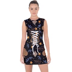 Lace Up Front Bodycon Dress 