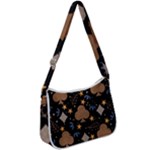 Seamless Pattern Repeat Repetition Zip Up Shoulder Bag