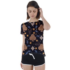 Short Sleeve Open Back T-Shirt 