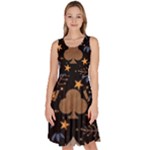 Seamless Pattern Repeat Repetition Knee Length Skater Dress With Pockets