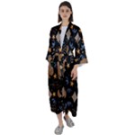 Seamless Pattern Repeat Repetition Maxi Satin Kimono