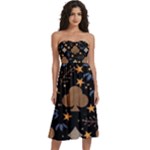 Seamless Pattern Repeat Repetition Knee-Length Strapless Bra Top Dress
