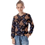 Seamless Pattern Repeat Repetition Kids  Long Sleeve T-Shirt with Frill 