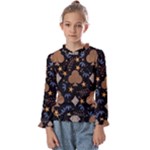 Seamless Pattern Repeat Repetition Kids  Frill Detail T-Shirt