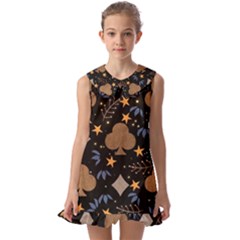 Kids  Pilgrim Collar Ruffle Hem Dress 