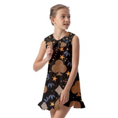 Kids  Pilgrim Collar Ruffle Hem Dress 