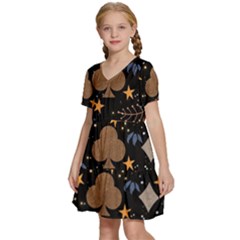 Kids  Short Sleeve Tiered Mini Dress 