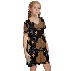 Kids  Short Sleeve Tiered Mini Dress 