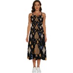Seamless Pattern Repeat Repetition Sleeveless Shoulder Straps Boho Dress