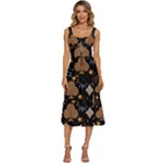 Seamless Pattern Repeat Repetition Women s Sleeveless Corset Midi Dress